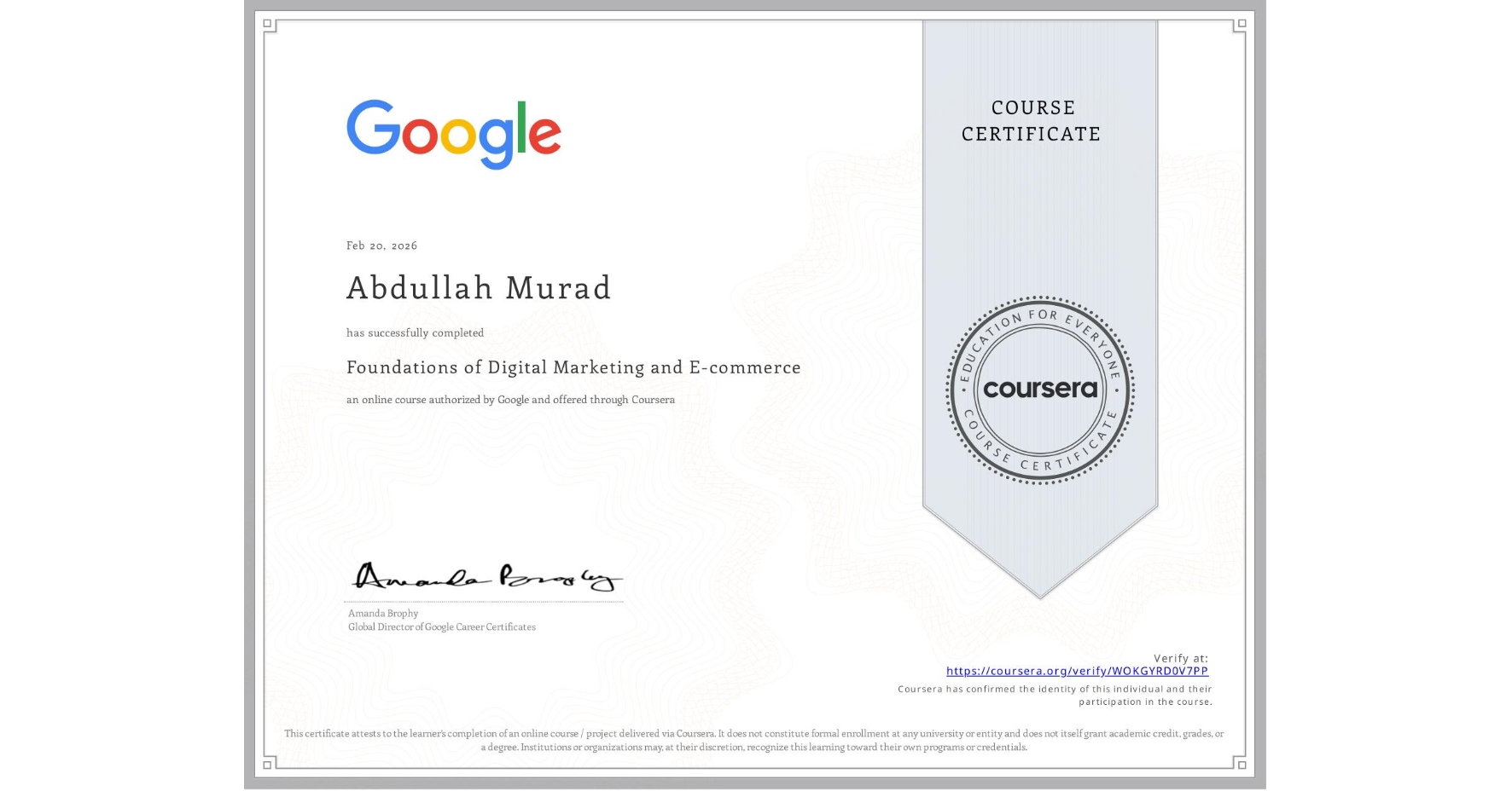 Foundations of Digital Marketing and E-commerce